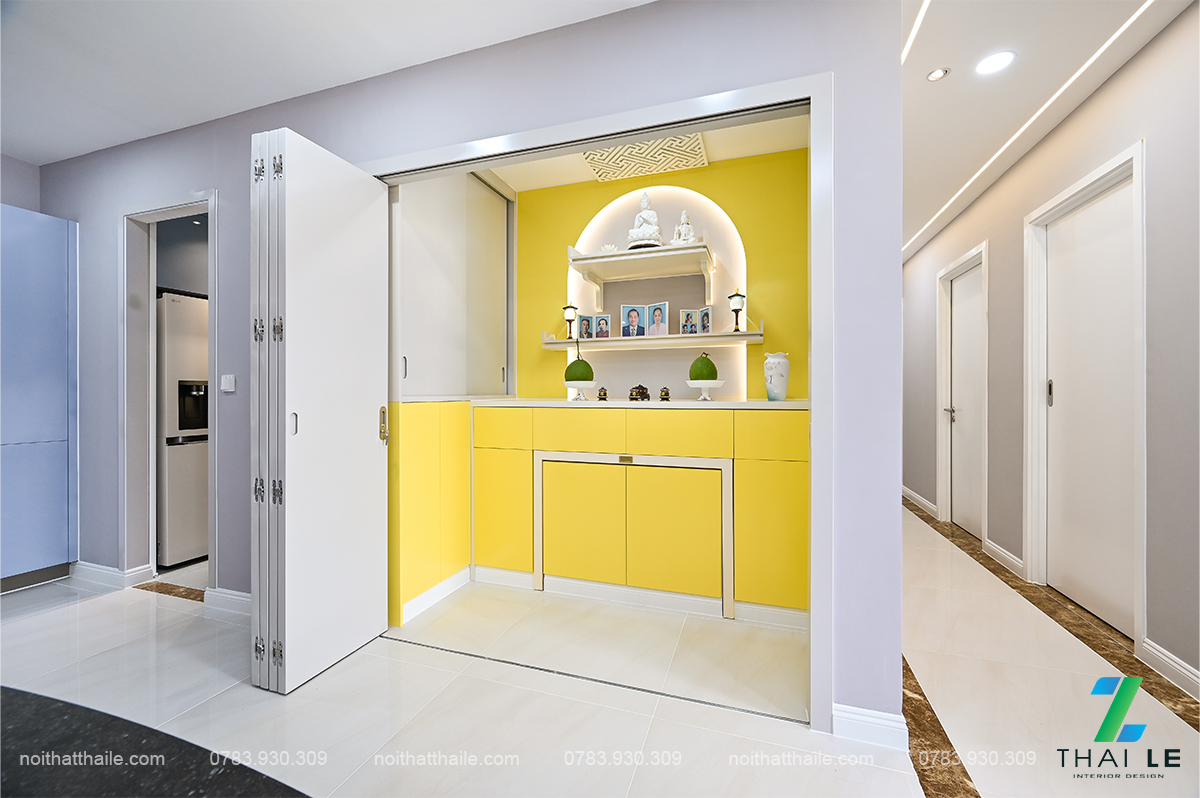 Thi công nội thất phòng thờ căn hộ Hà Đô Centrosa - Block O1